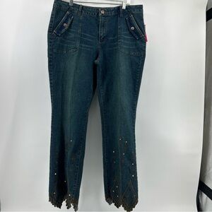 NWT Jazzie Jeans Women’s Juniors 15/16 High Rise Decorative Hem Style Base NEW